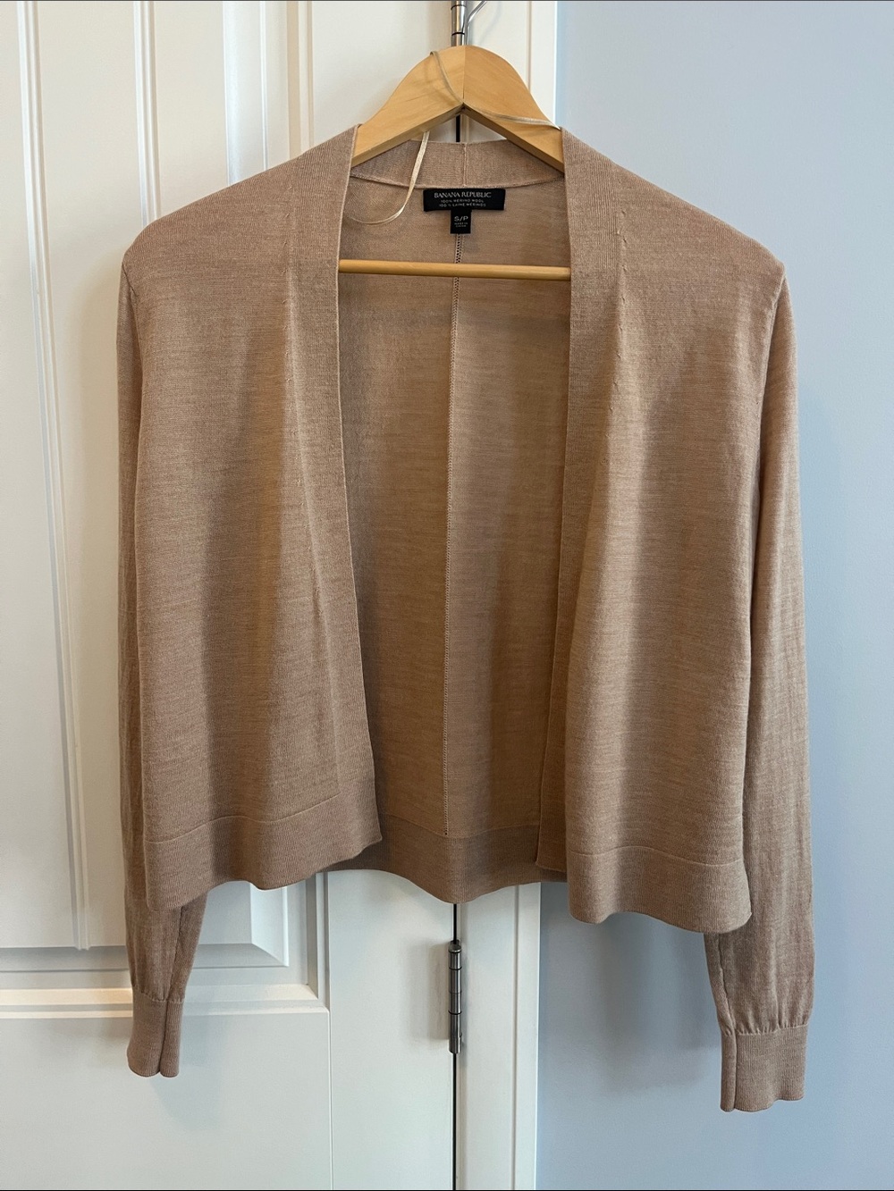 Banana Republic Beige Open-Front Cardigan S